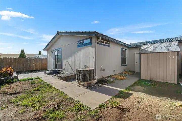 Back Patio with Shed