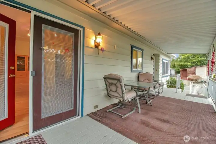 Front door and sliding door allow ease of access