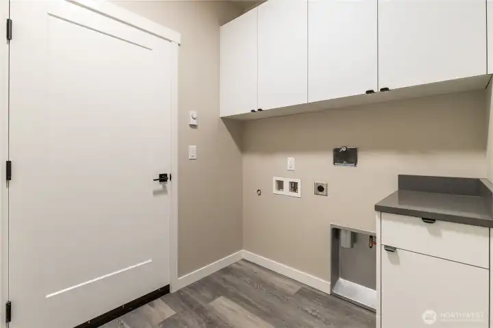 Laundry room off of garage