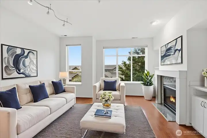 Beautiful Large view windows w/Natural Light!  (Virtually Staged)