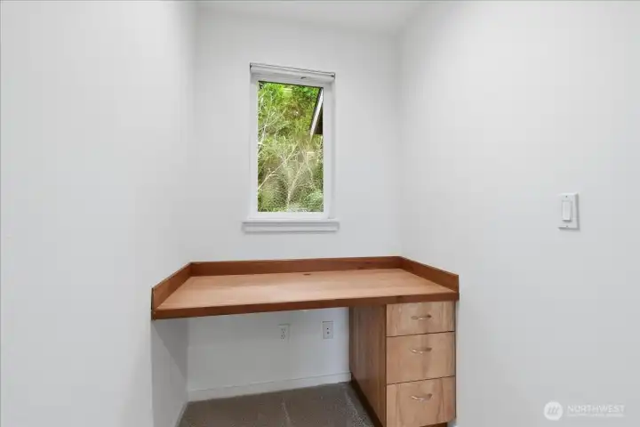 Functional Built-in Desk Nook space.