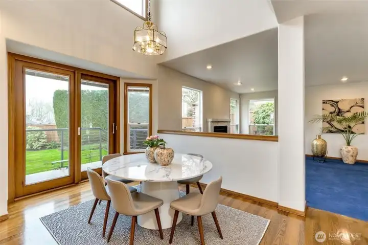 Informal dining area virtually staged