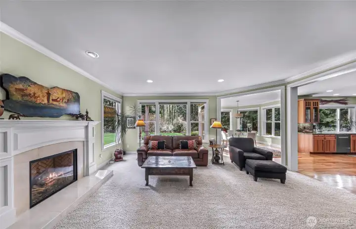 Family room off kitchen