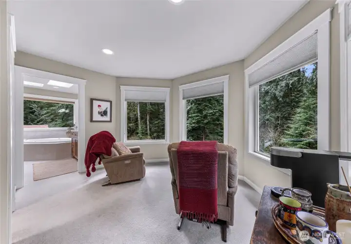 Reading nook in Primary bedroom