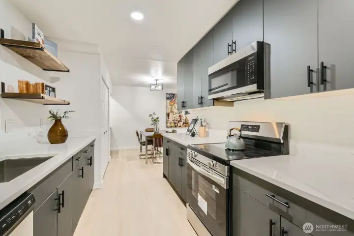 Brand new stainless steel appliances