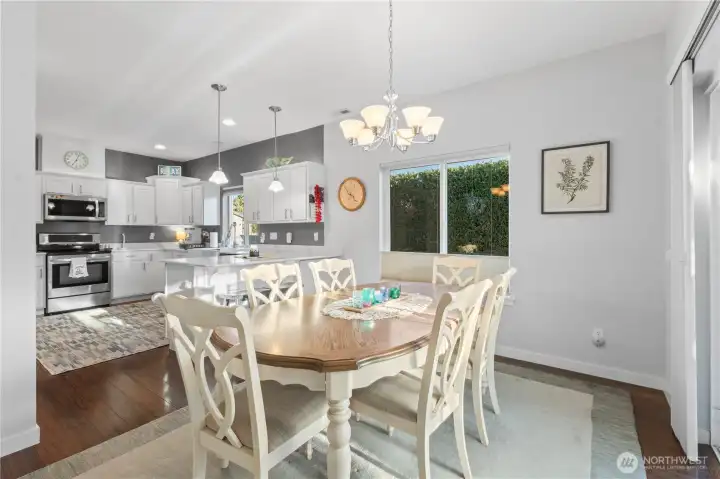 Separate dining area