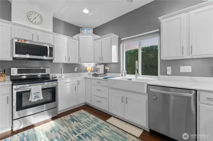 All new kitchen including new slab granite counters