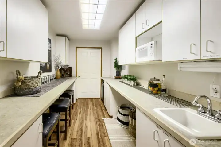 Hidden behind the bookshelf! & even MORE storage behind this room! You have never been so organized!