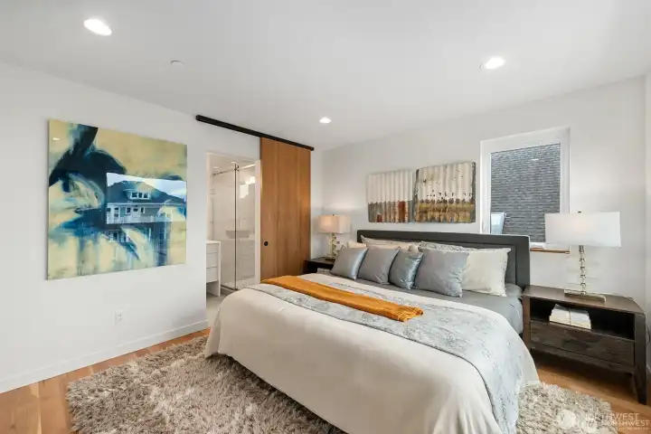 The primary suite with spa-like bath and walk-in closet. The primary suite with spa-like bath and walk-in closet.