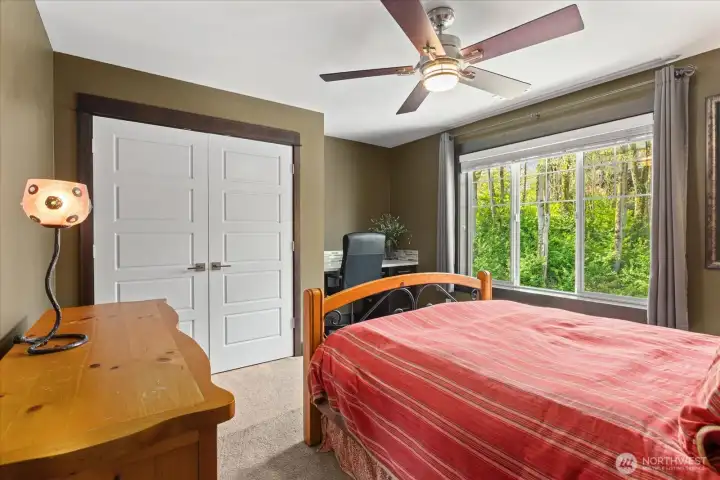 4 of 4 bedrooms. Light and bright , ceiling fan and spacious closet.