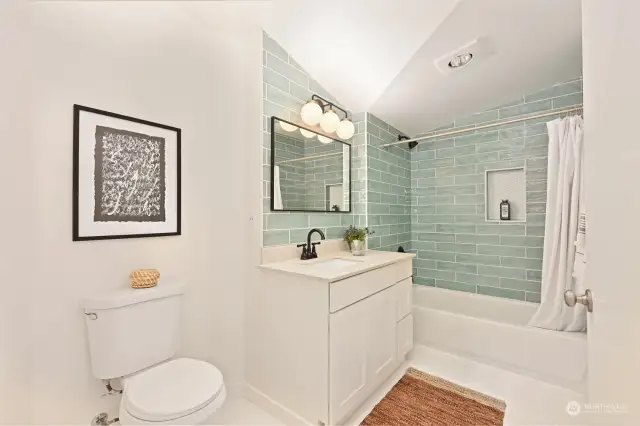 Recently remodeled full bath upper level