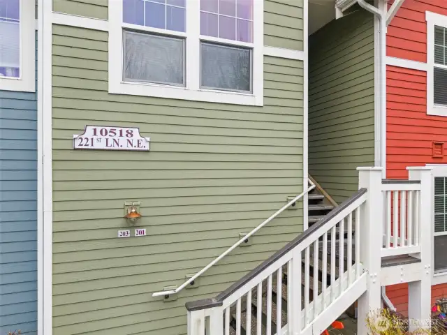 Stairs to the home.