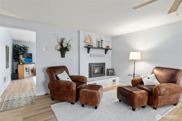 Living room with gas fireplace