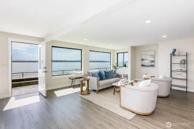 Lots of big windows to bring the outdoors in.