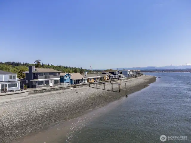 You are literally on the waters edge. Note The Cascades in the distance. You can also see The Olympics to the west.