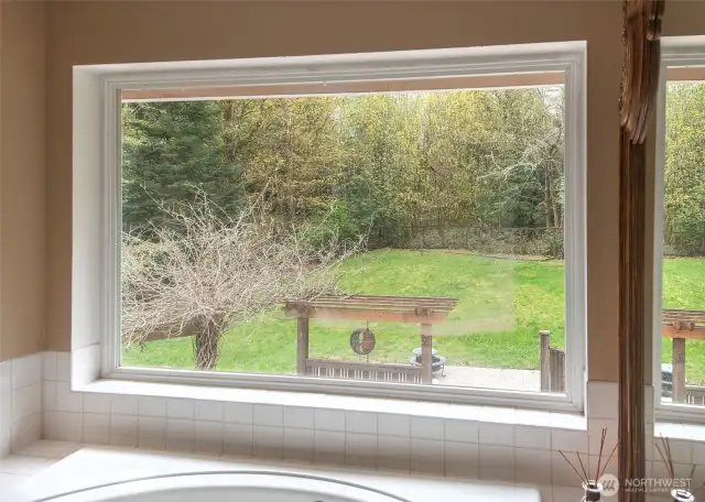 Soak in the tub while enjoying the peace and privacy.