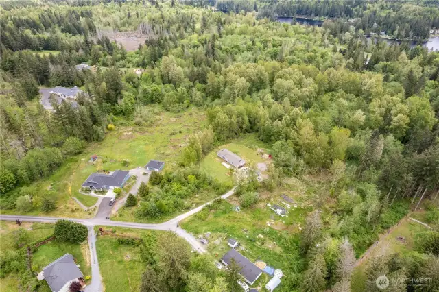 The deer and the elk roam here regularly. Much of the property is a wooded paradise.