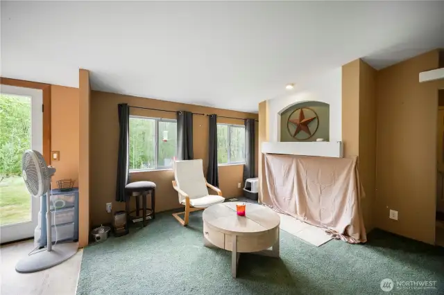 Beautiful french doors bring your backyard right into your living area.