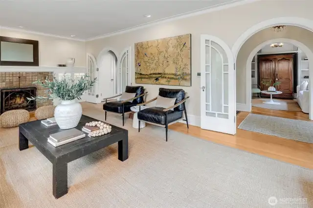 Beautifully updated while honoring its rich history, the home blends original millwork and vintage charm with curated, contemporary style.