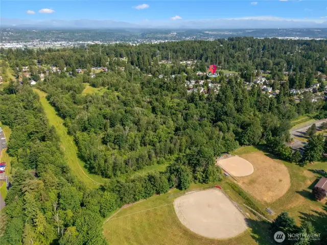 The land with all the trees is going to be a King County Park! So close to home. Baseball, and other ball fields are just minutes away located by the elementary and middle schools. Lake Dolloff boat ramp is a 4 min drive. If you like to boat or get out on the lake, you won't have far to go.