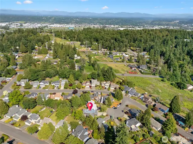 Centrally located, you have Kent to the left in the background and Auburn to the right.