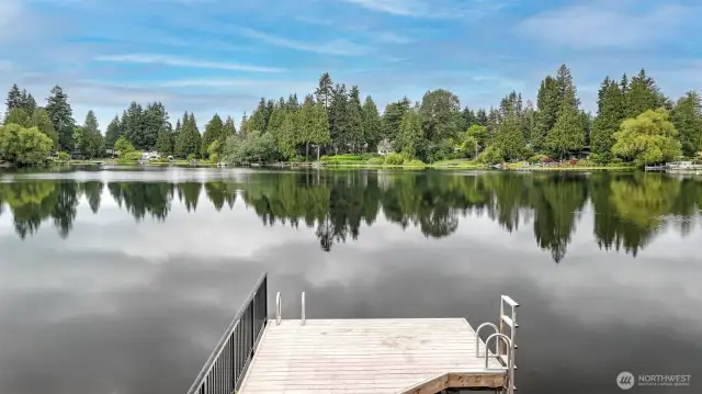 Dock with swim ladders