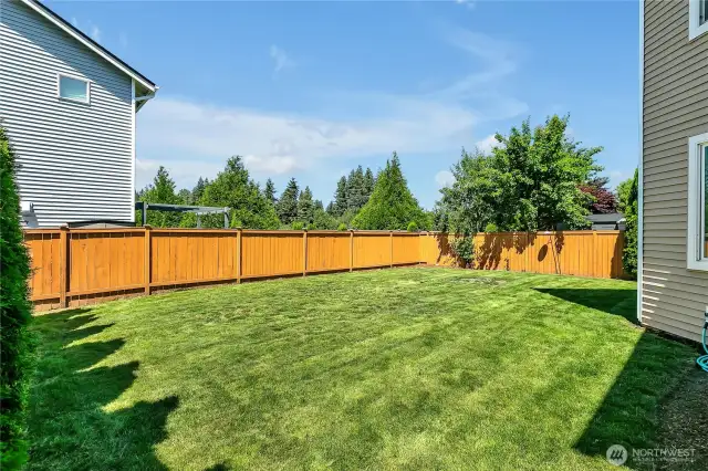 Fully Fenced Back Yard