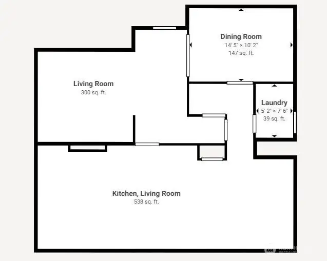 Lower Floor Plan -  2 car attached garage not showing in floor plan.