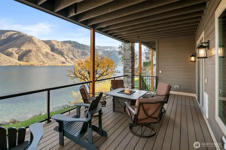 Lower level deck area.