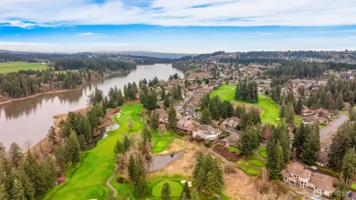 golf course and lacamas lake