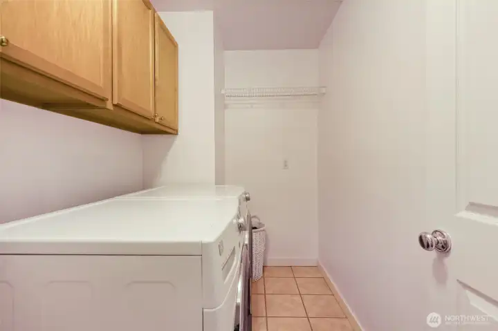 Tile floors in laundry room!