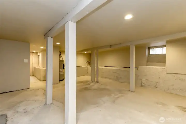 Over 700 sq ft of clean basement space for your storage or finish for additional living space