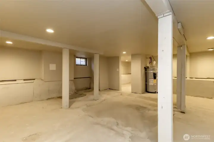 Over 700 sq ft of clean basement space for your storage or finish for additional living space