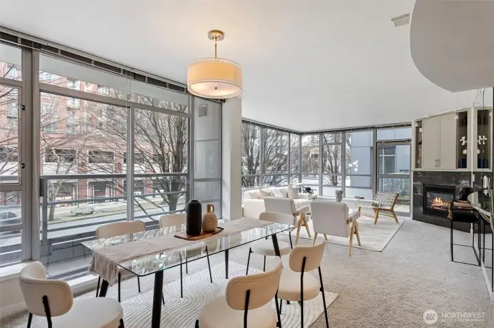 Walls of windows for tons of natural light