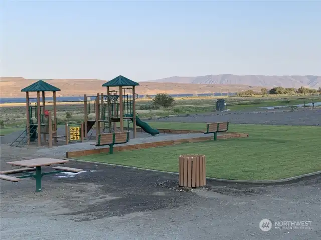 Park and play area.