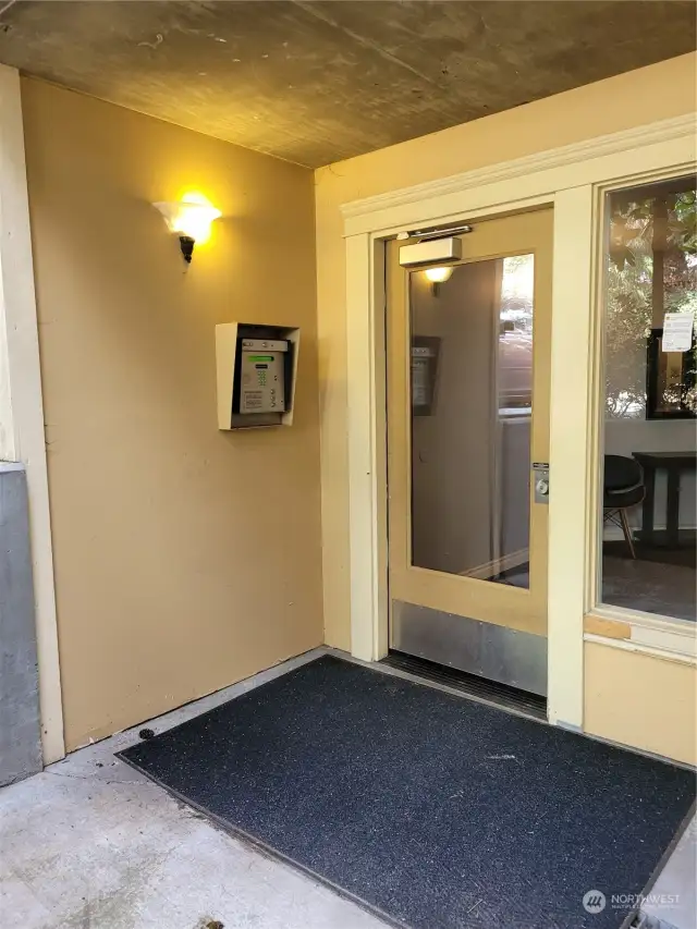 Secure front entrance for Building A