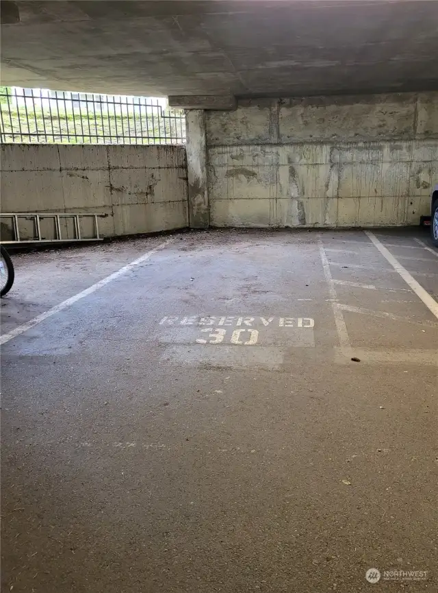 Your own reserved parking spot in the secure garage