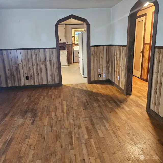 Hallway entrance and kitchen entrance