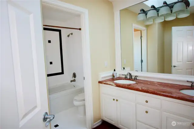 Bathroom 2 with double vanity.