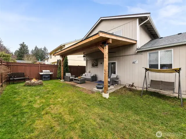 Fully Fenced Backyard w/ Gate Access to the Park