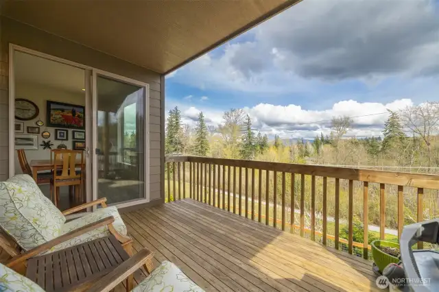 Upper deck off of the kitchen