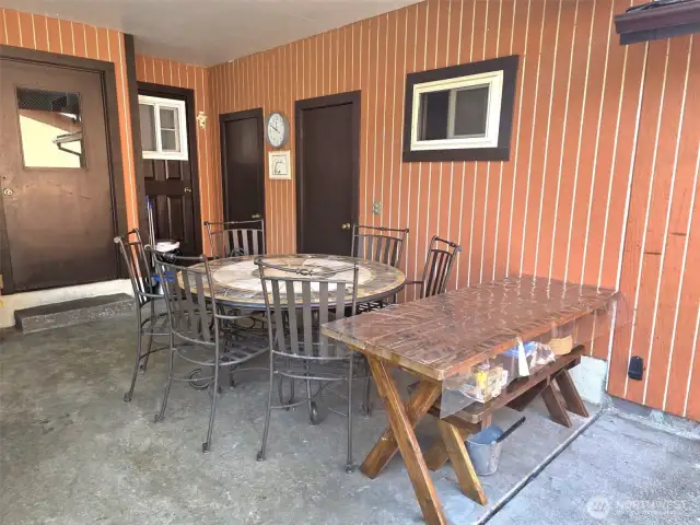Carport seating area