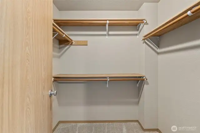 walk-in closet in primary