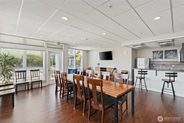 Common area with kitchen