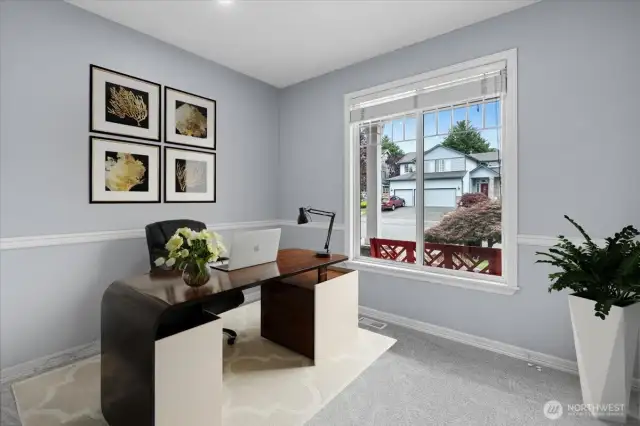 Office on first floor that will make working from home enjoyable