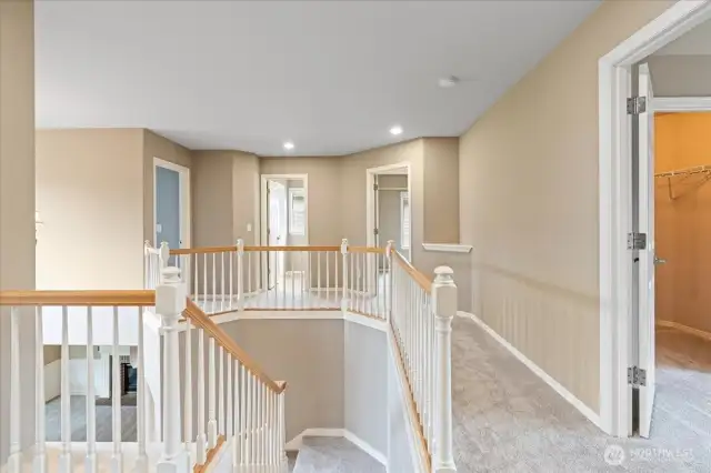 Beautiful open to below and railings on second floor