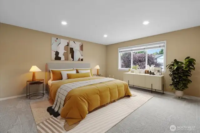 Large bonus room on second floor(virtually Staged)
