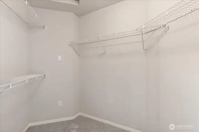 Large walk in closet in the primary bedroom