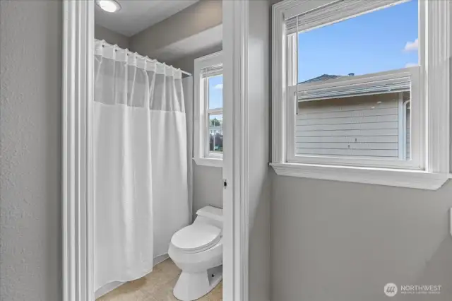 Renovated full bath on upper floor