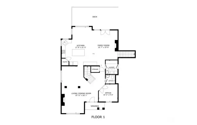 First story floor plan not including garage and pool room!